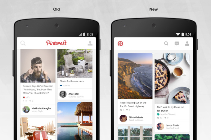 Pinterest: Aktualizacja aplikacji androidowej